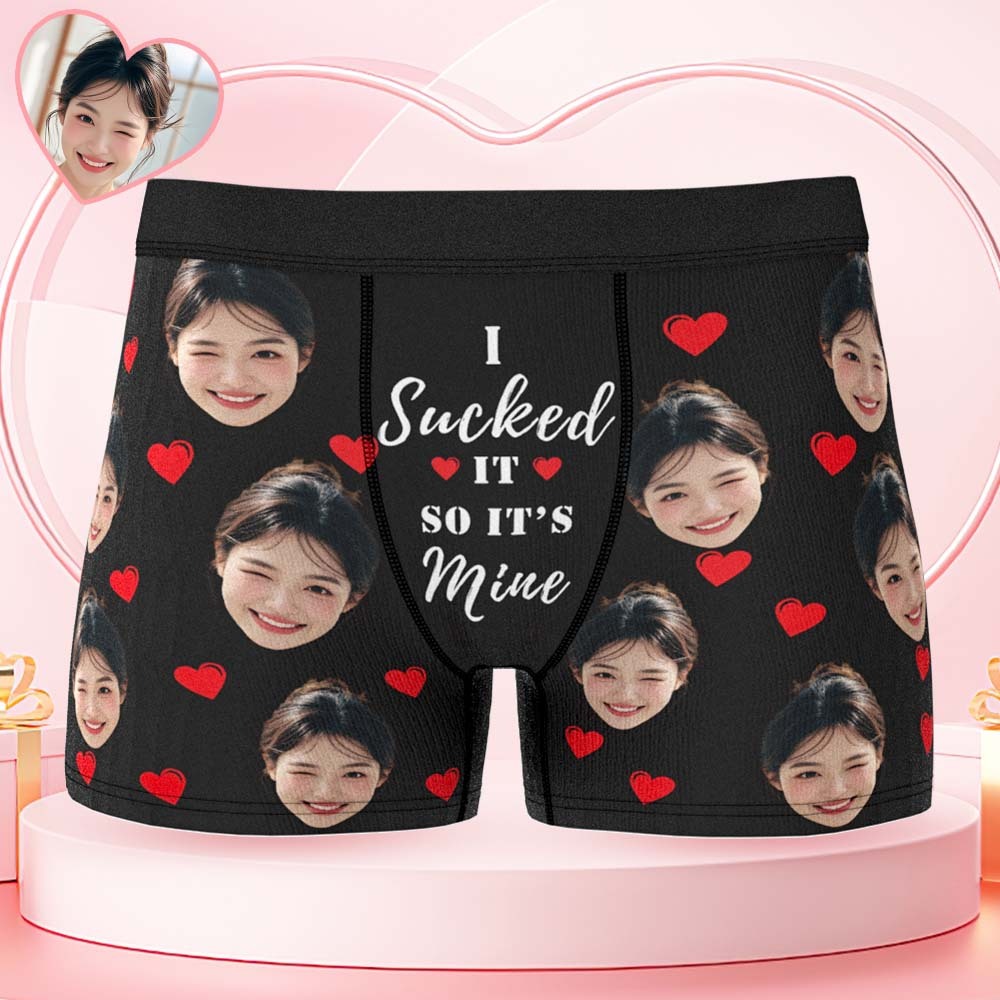 個人化搞笑大臉訂製腰帶文字平角褲禮物,適合男士 - 是我的