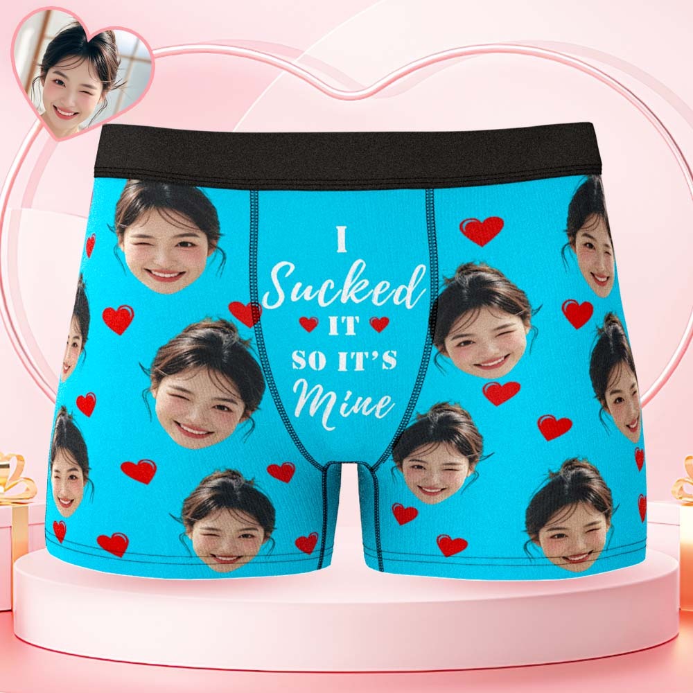 個人化搞笑大臉訂製腰帶文字平角褲禮物,適合男士 - 是我的