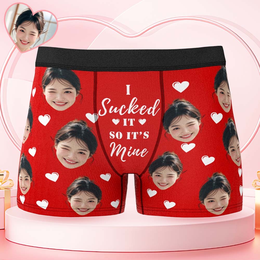 個人化搞笑大臉訂製腰帶文字平角褲禮物,適合男士 - 是我的