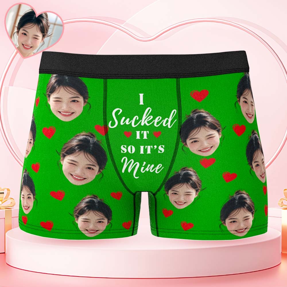 個人化搞笑大臉訂製腰帶文字平角褲禮物,適合男士 - 是我的