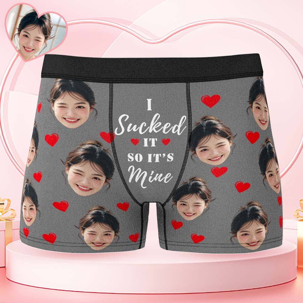 個人化搞笑大臉訂製腰帶文字平角褲禮物,適合男士 - 是我的