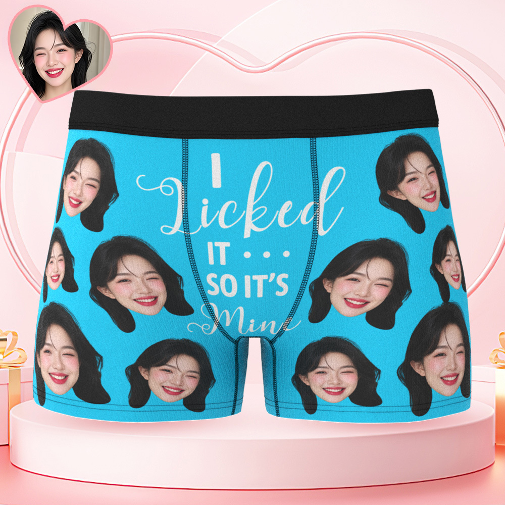 男士訂製大臉平角褲,這是我的情人節趣味禮物