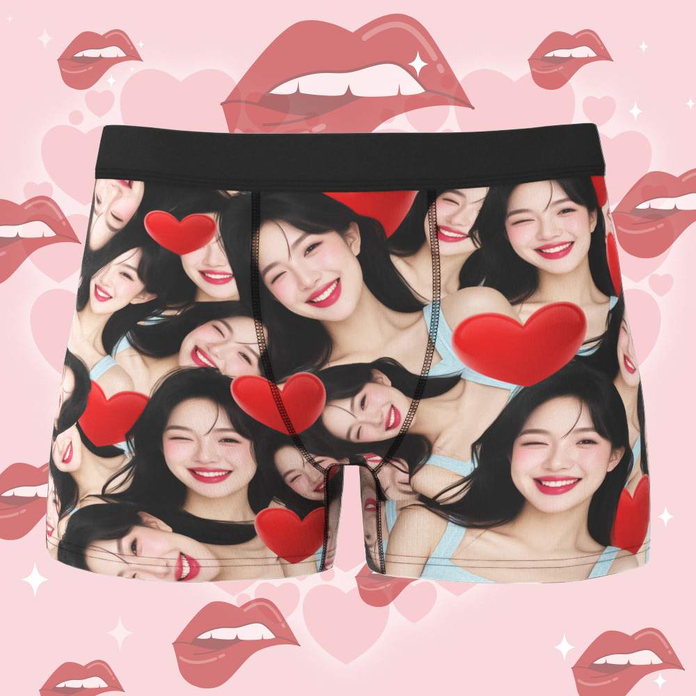 男士個人化平角褲,送給男友的訂製內衣禮物,送給老公的情人節禮物,有趣的個人化內衣,生日禮物