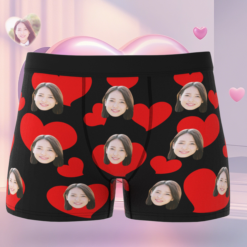 個人化照片拳擊手訂製女友臉與心形內衣獨特的禮物給他