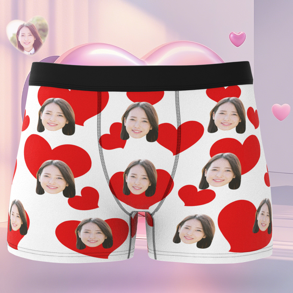 個人化照片拳擊手訂製女友臉與心形內衣獨特的禮物給他