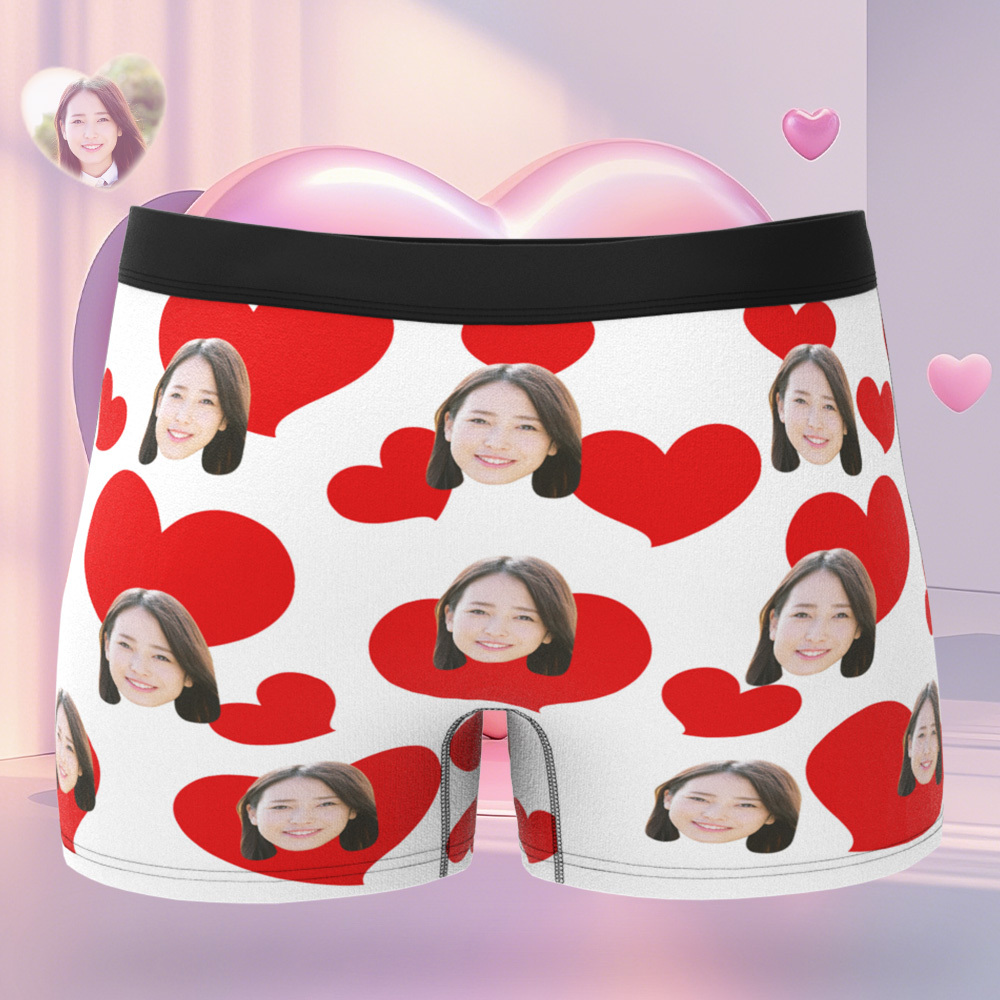 個人化照片拳擊手訂製女友臉與心形內衣獨特的禮物給他