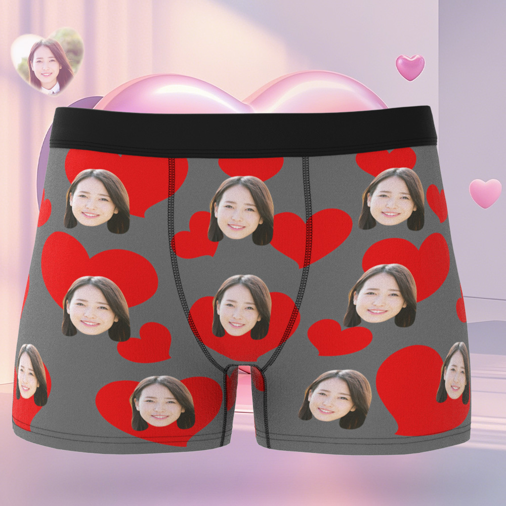 個人化照片拳擊手訂製女友臉與心形內衣獨特的禮物給他
