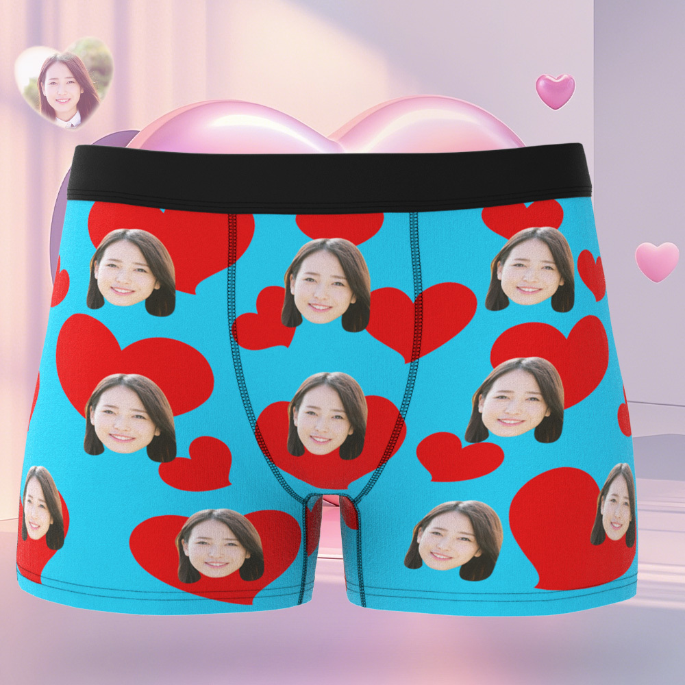 個人化照片拳擊手訂製女友臉與心形內衣獨特的禮物給他