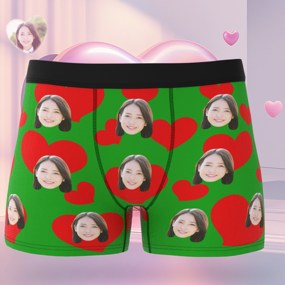 個人化照片拳擊手訂製女友臉與心形內衣獨特的禮物給他
