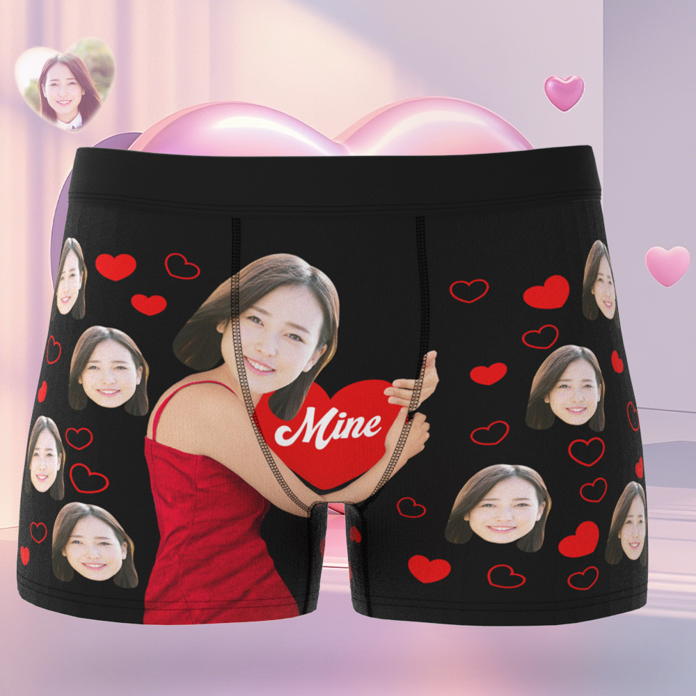 客製化照片男士內褲女友擁抱訂製女友臉部內衣送給他的獨特禮物