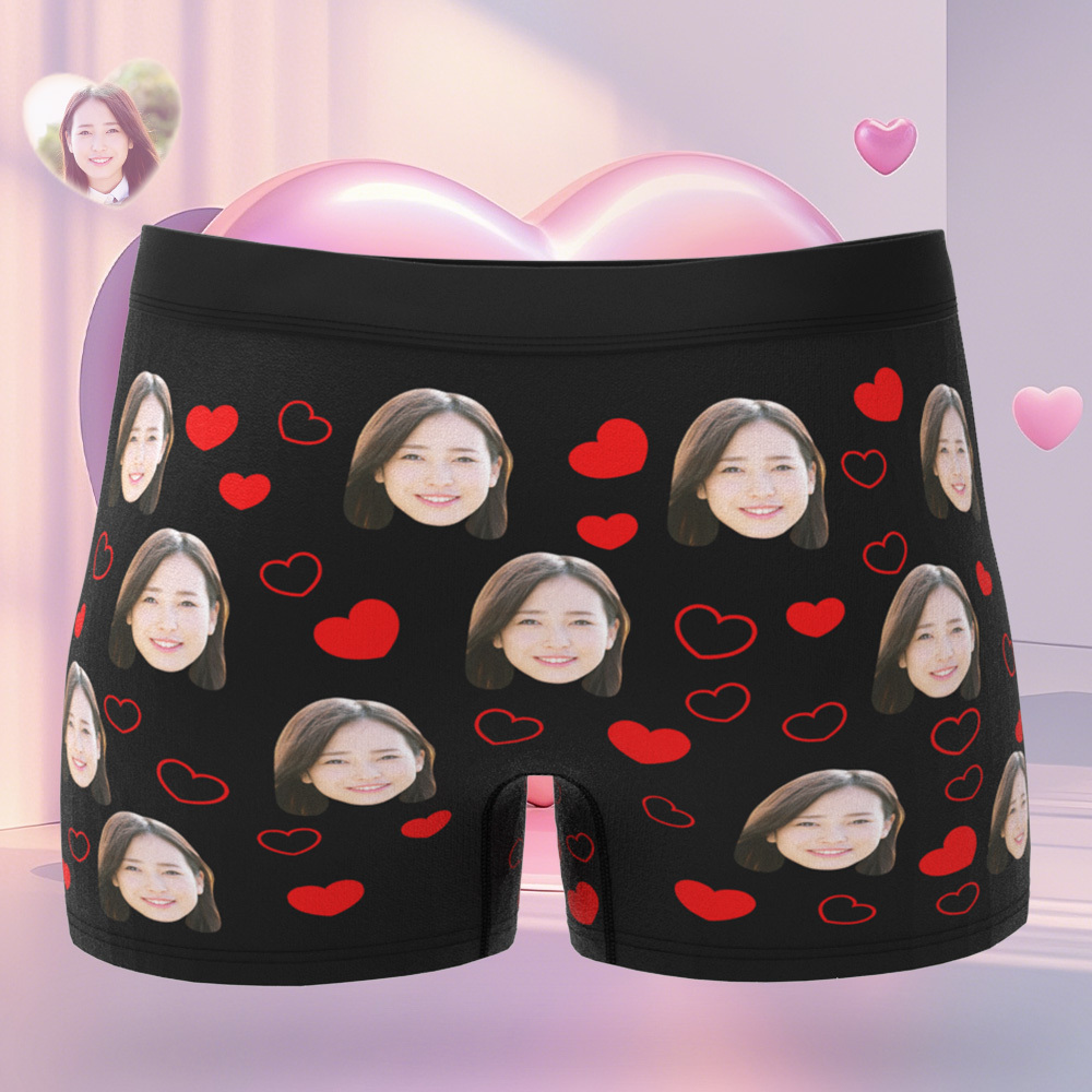 客製化照片男士內褲女友擁抱訂製女友臉部內衣送給他的獨特禮物