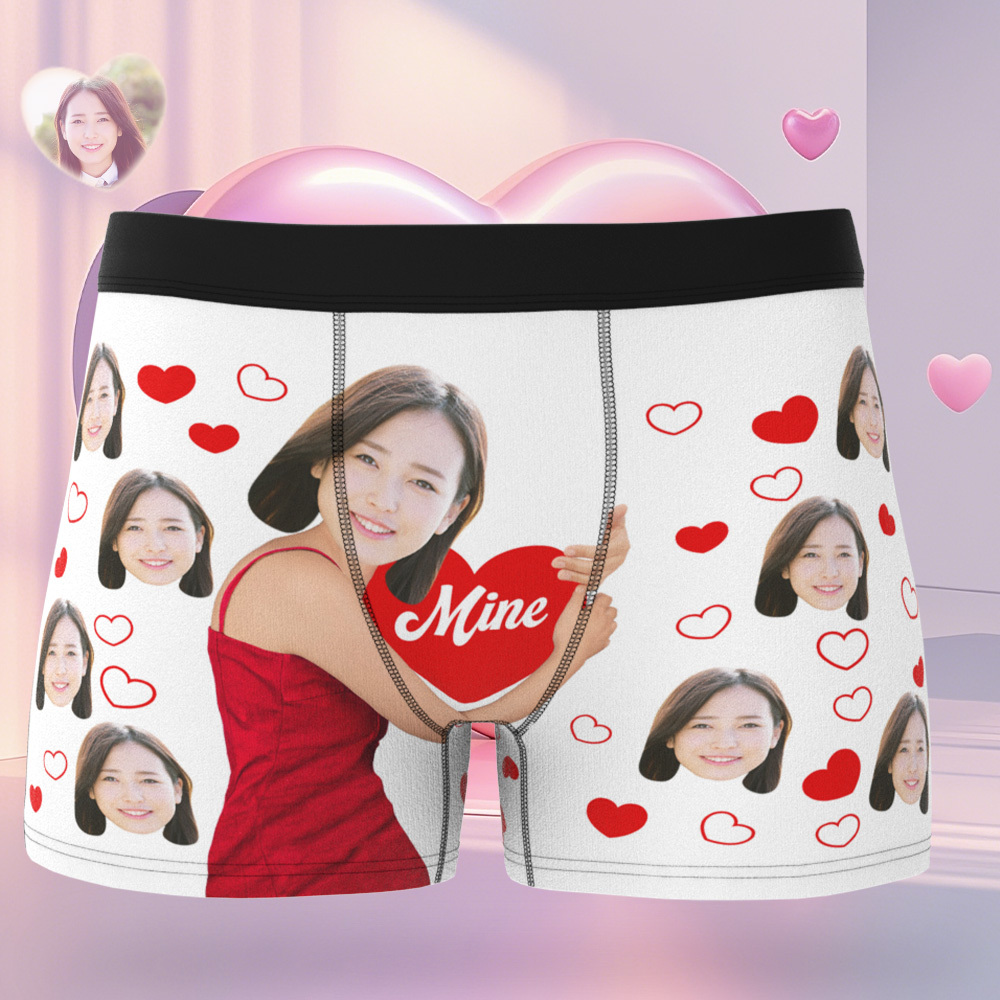 客製化照片男士內褲女友擁抱訂製女友臉部內衣送給他的獨特禮物