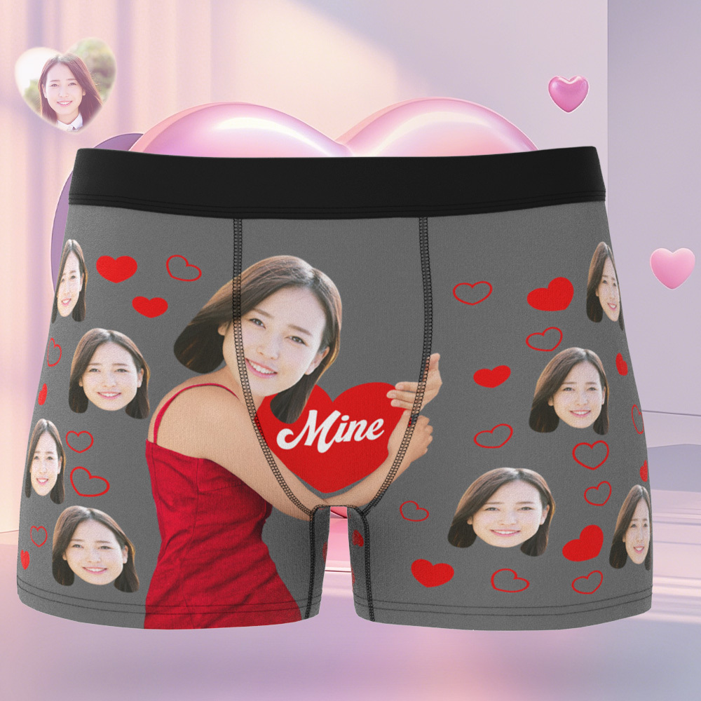 客製化照片男士內褲女友擁抱訂製女友臉部內衣送給他的獨特禮物