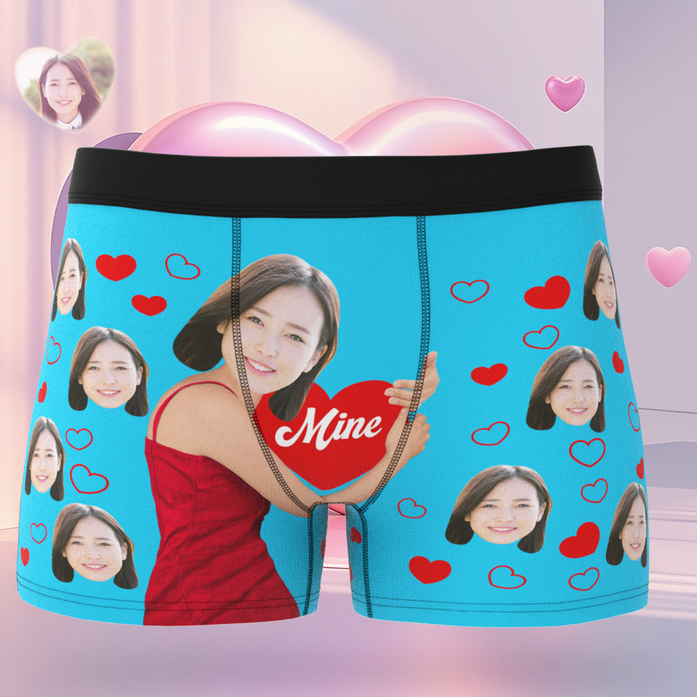 客製化照片男士內褲女友擁抱訂製女友臉部內衣送給他的獨特禮物