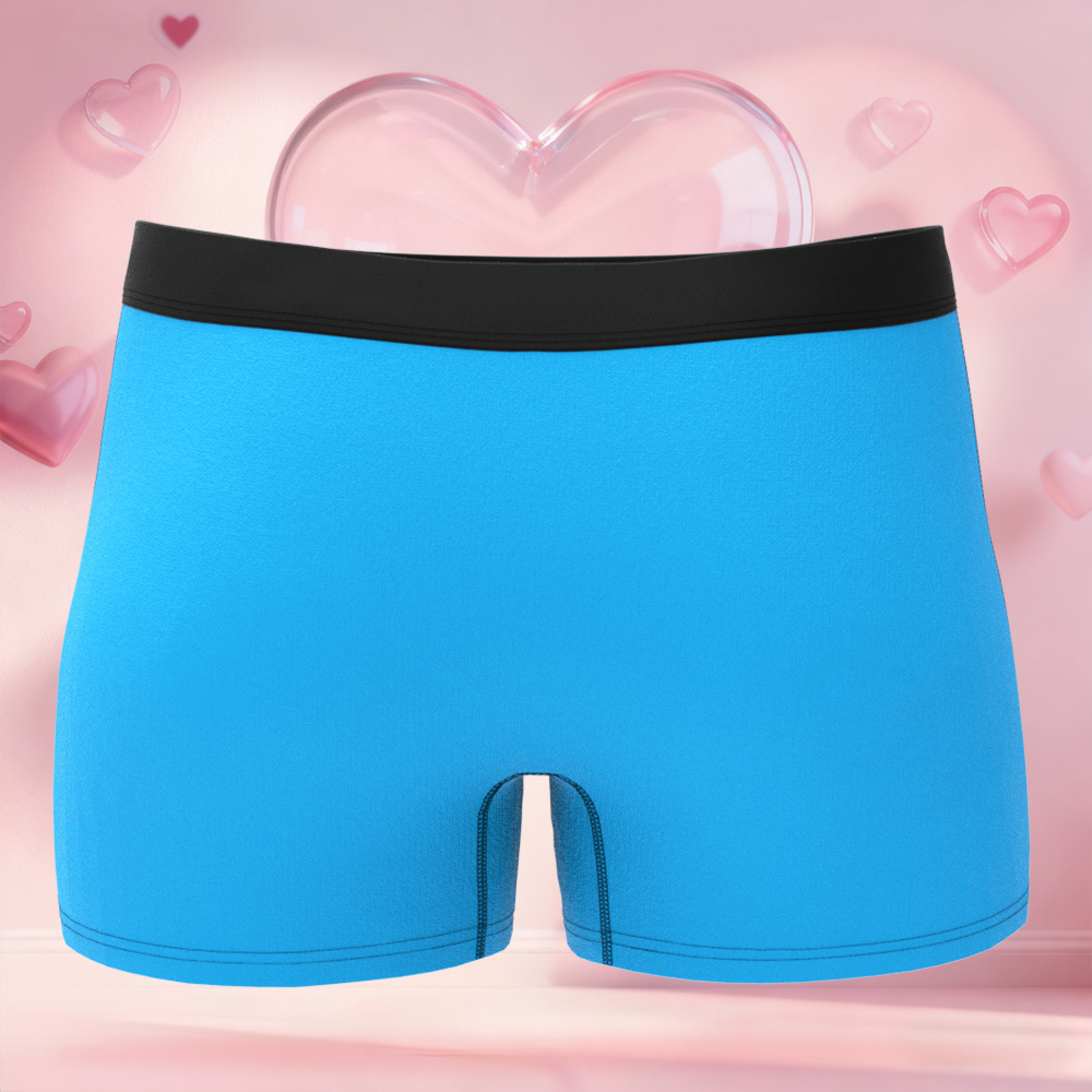 情人節禮物 訂製臉部圖案男士平角內褲 吐舌頭 愛心內褲 獨特禮物送給他 - PhotoMoonLampTW