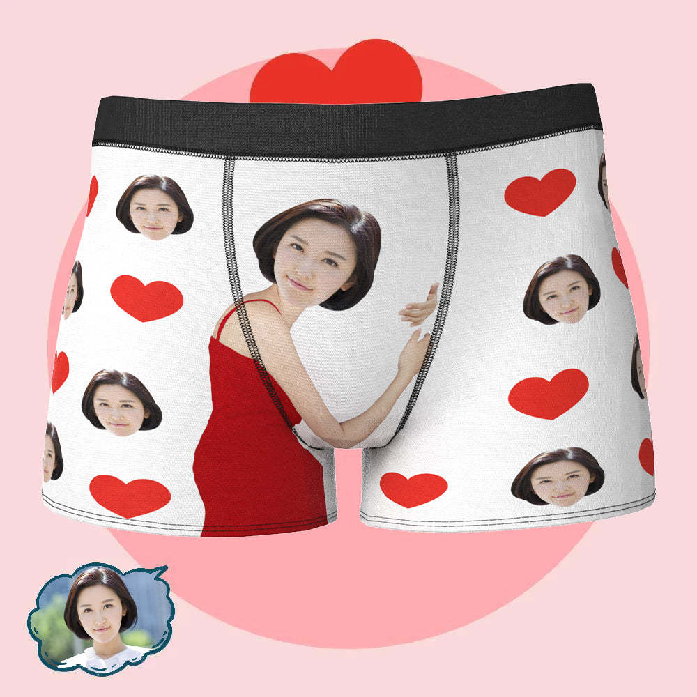 3D預覽 客製化臉部愛心内褲 七夕禮物有趣內褲週年紀念禮物