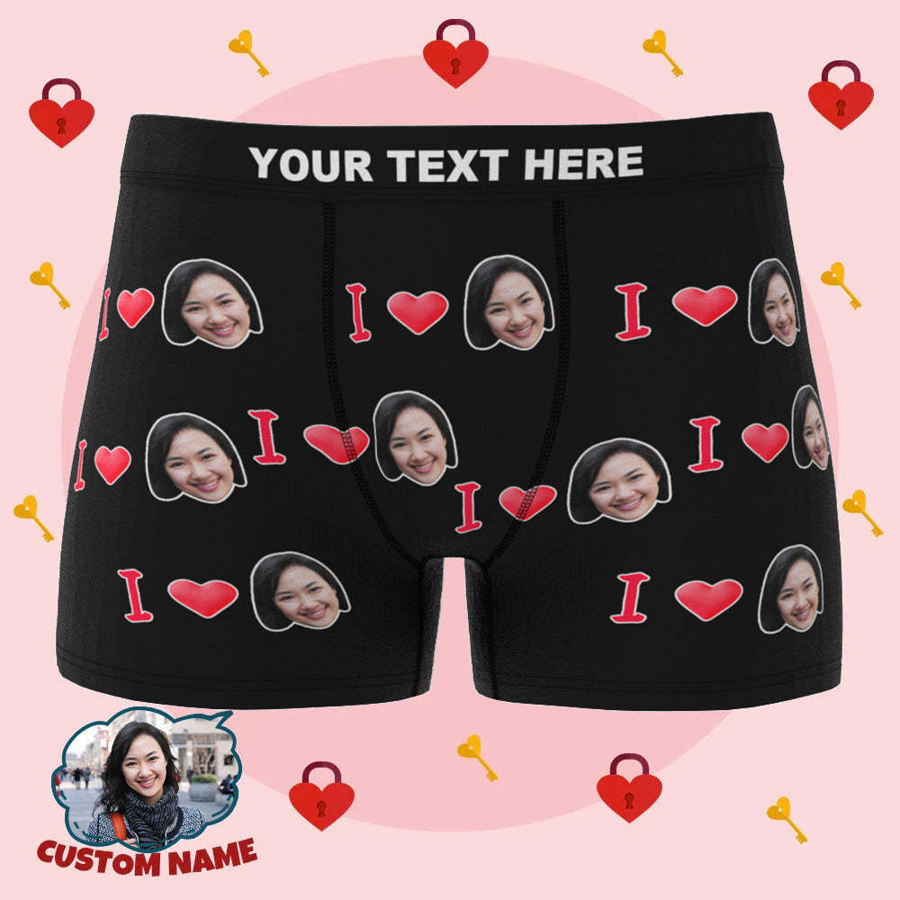 七夕禮物3D預覽 客製化我愛你的臉臉部貼身内褲禮物