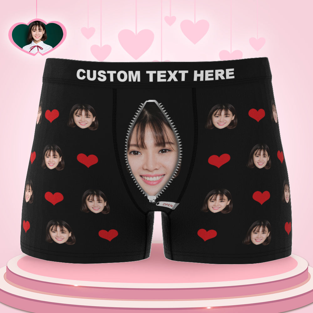 3D預覽 客製化愛心女友臉部貼身内褲禮物