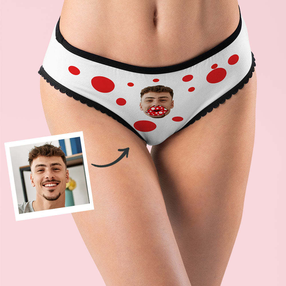 Custom Face Boxers AR View Personalized Funny Lips Valentine's Day Gift For Her