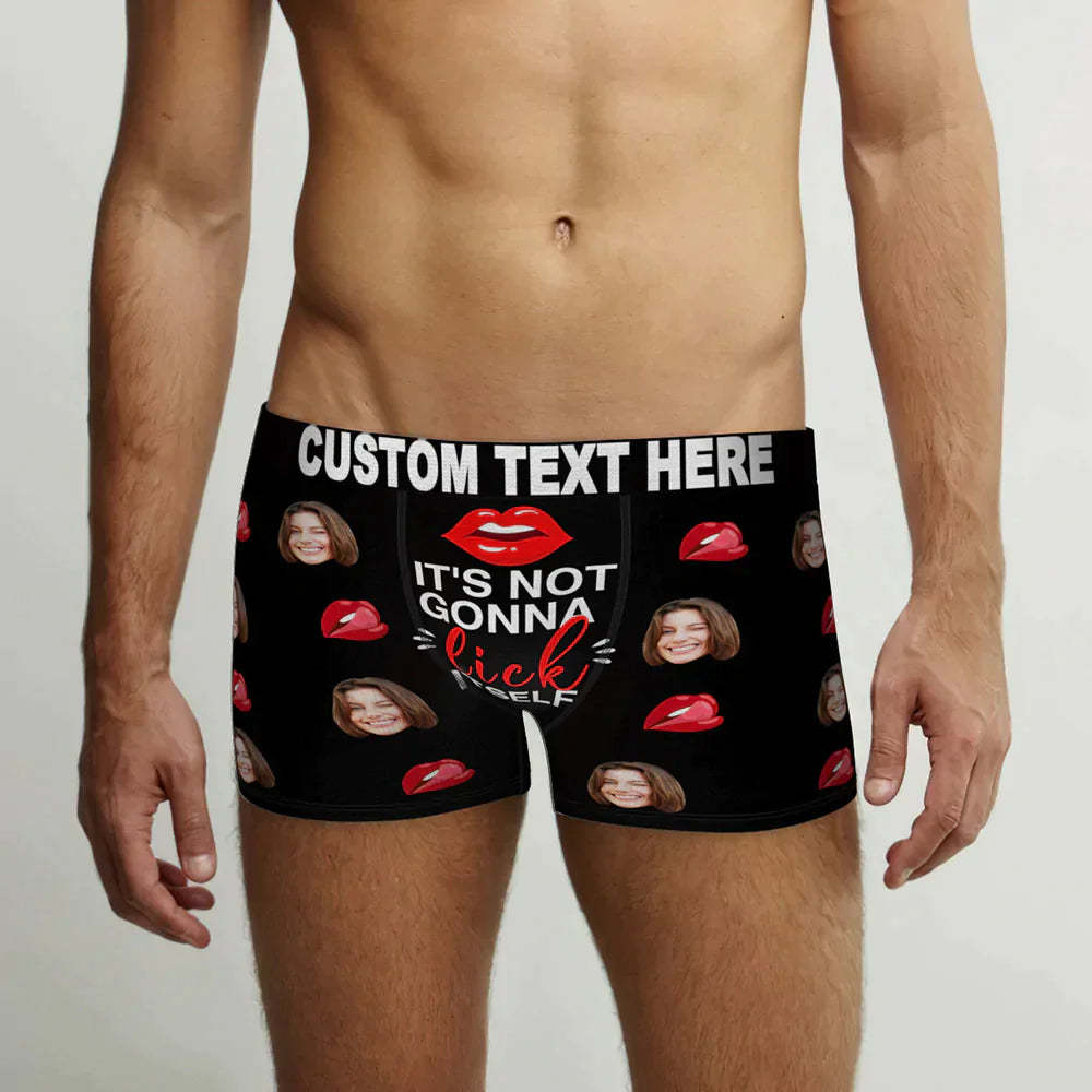 Custom Face Boxer Briefs Just Suck It Personalized Naughty Valentine's Day Gift for Him