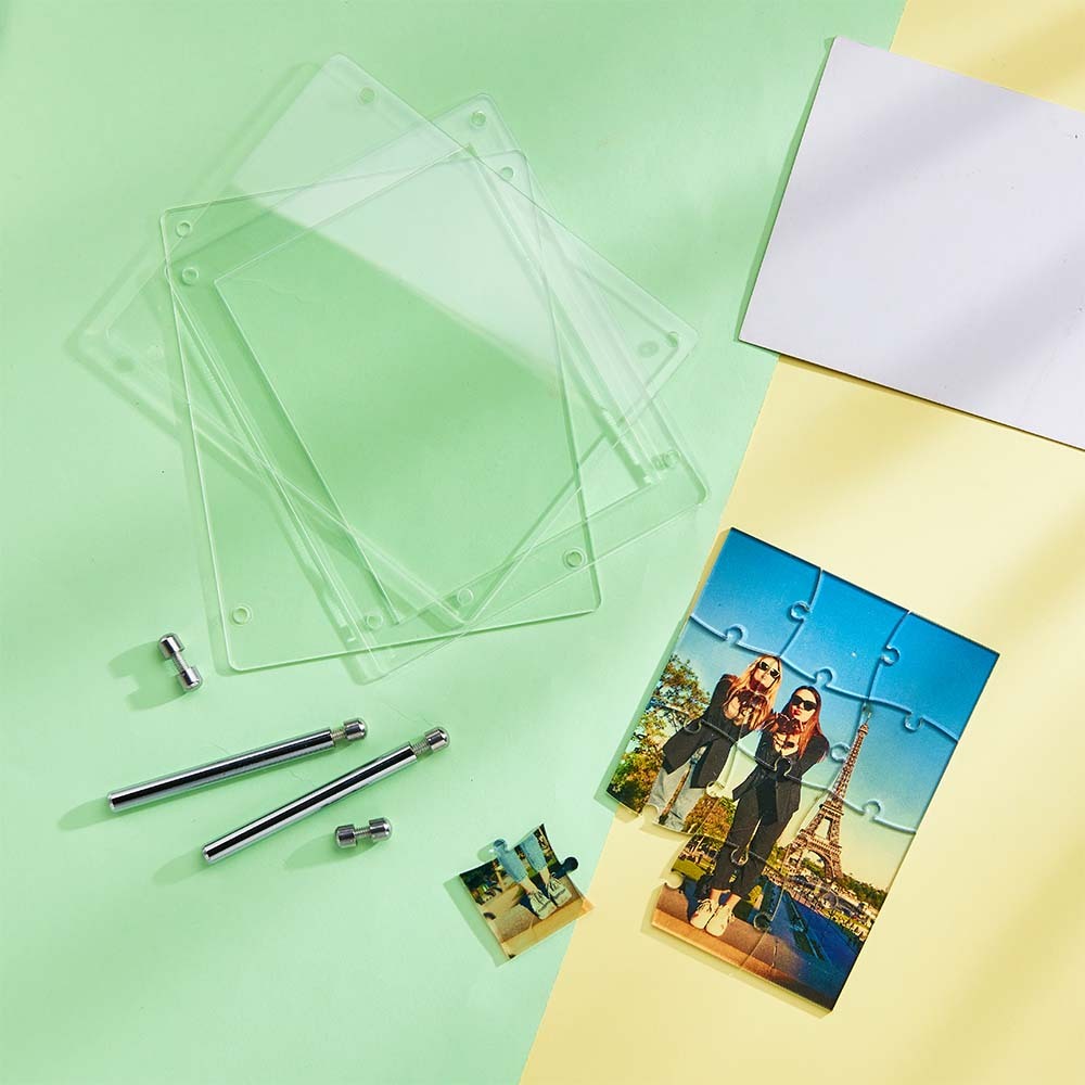 給爸爸的禮物定制照片亞克力拼圖個性化圖片 - PhotoMoonLampTW