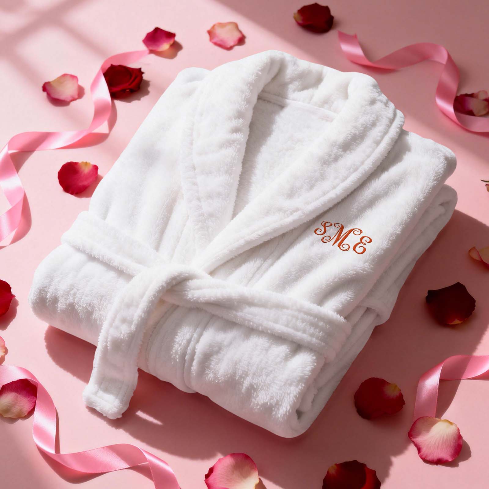 情人節禮物 訂製名字 珊瑚絨浴袍 舒適柔軟家居服 送給新娘和伴娘的禮物