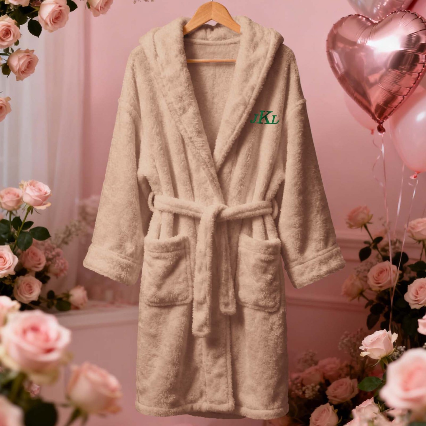 情人節禮物 訂製名字 羊毛絨浴袍 舒適柔軟家居服 送給新娘和伴娘的禮物