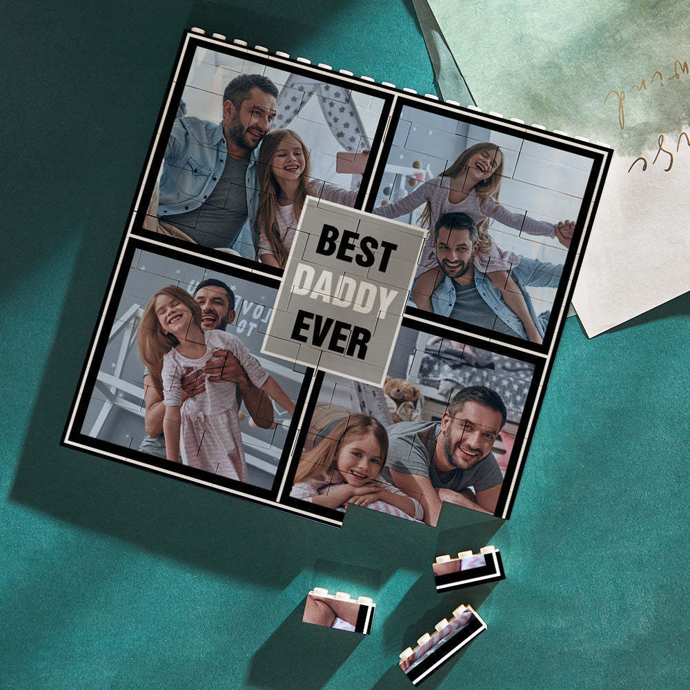 定制積木拼圖方形照片積木 Best Daddy Ever - PhotoMoonLampTW