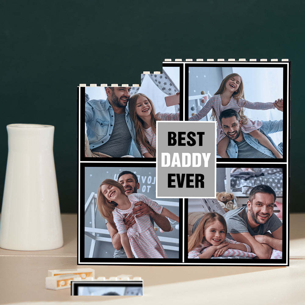 定制積木拼圖方形照片積木 Best Daddy Ever - PhotoMoonLampTW