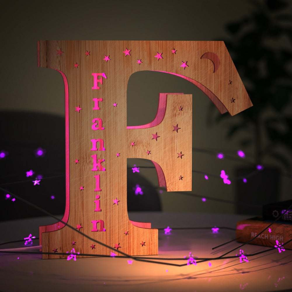 Custom Living Room Wall Decor Night Light Engraved Letter S  Household lights