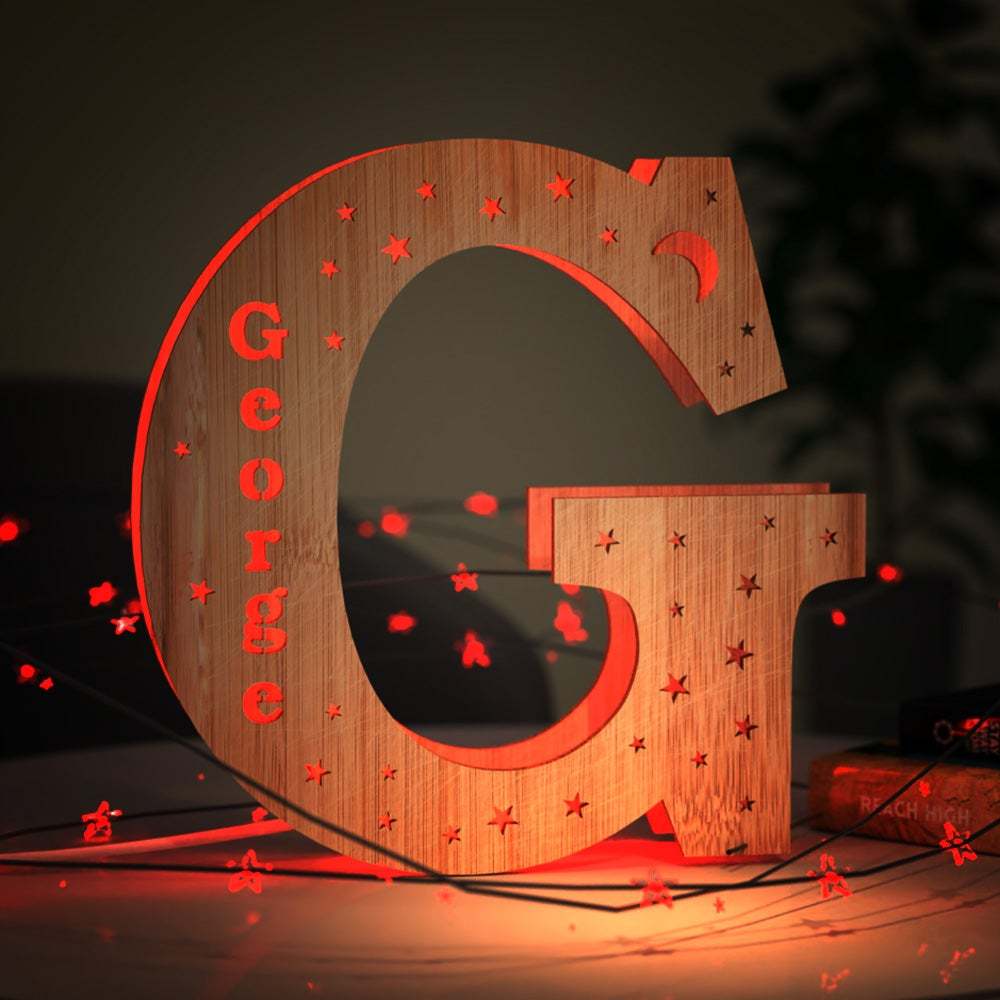 Custom Living Room Wall Decor Night Light Engraved Letter S  Household lights