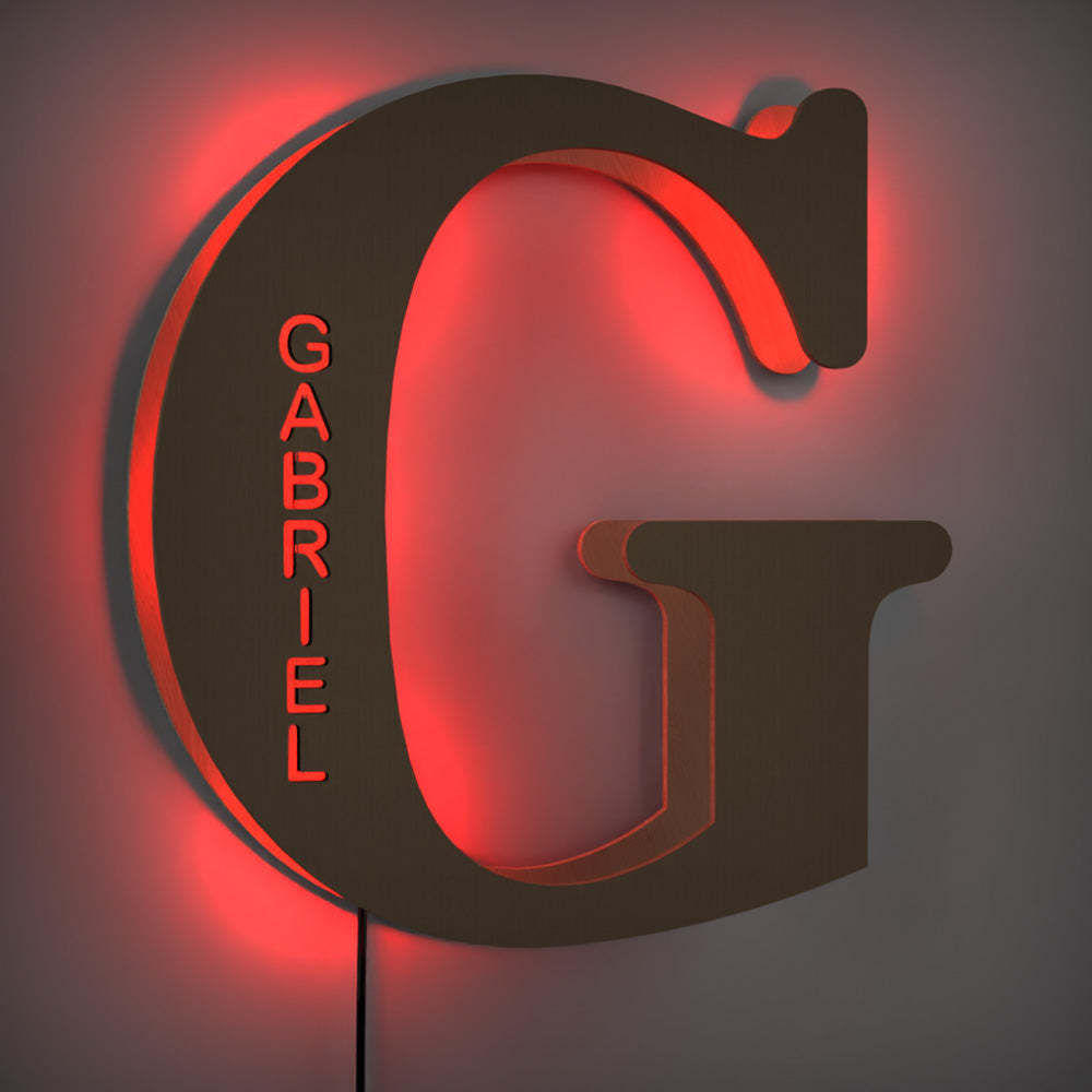 Custom Up Letter N Wall Light Name Sign Bedroom Decor Light Corridor Light Night Lamp For Her