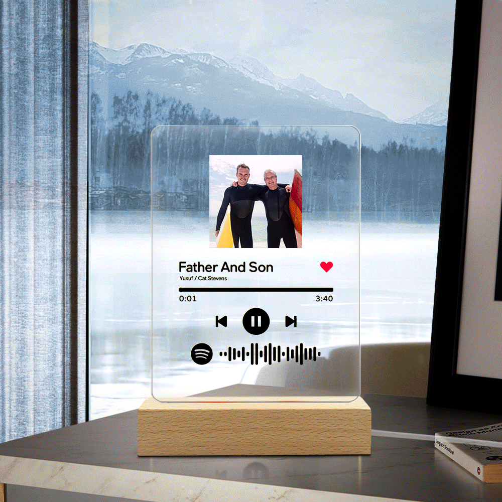 Spotify Glass 定制 Spotify 代碼燈亞克力小夜燈（5.9 英寸 X 7.7 英寸） - PhotoMoonLampTW