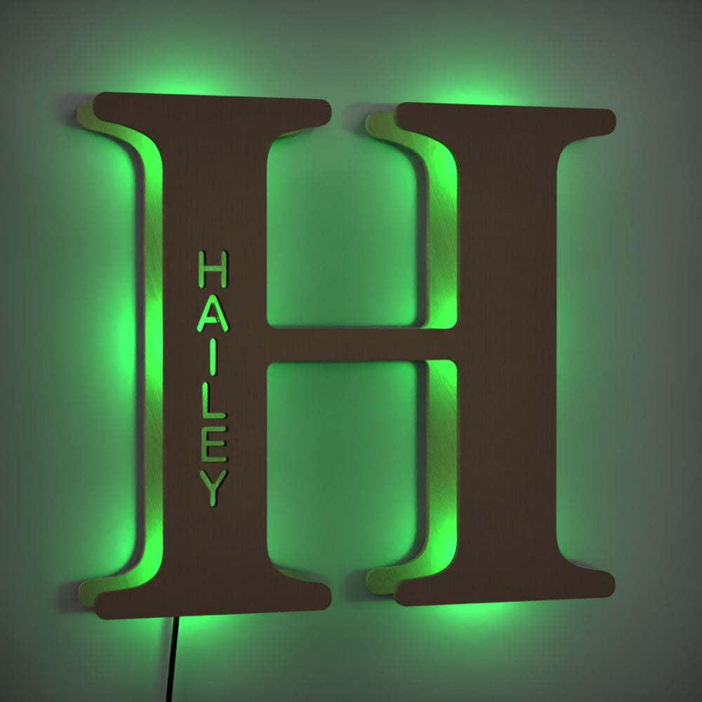Custom Up Letter N Wall Light Name Sign Bedroom Decor Light Corridor Light Night Lamp For Her