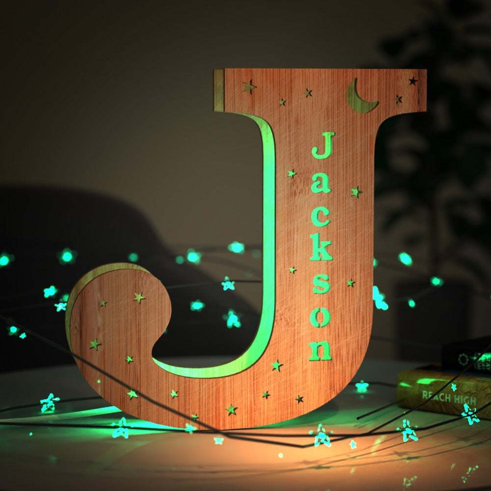 Custom Living Room Wall Decor Night Light Engraved Letter S  Household lights