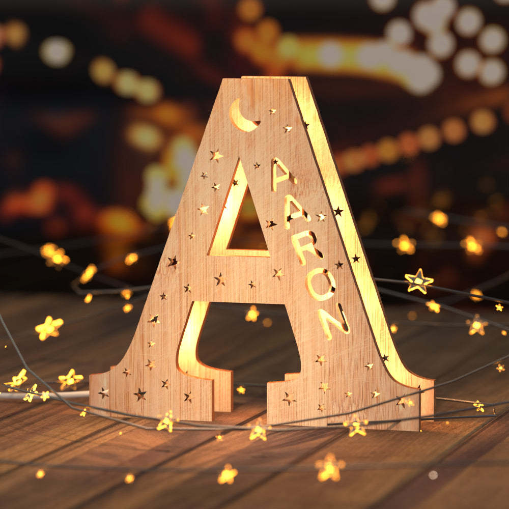 Custom Living Room Wall Decor Night Light Engraved Letter S  Household lights