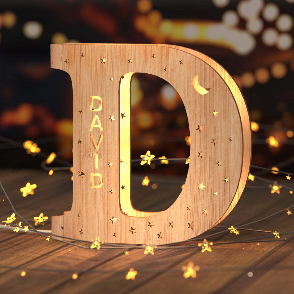 Custom Living Room Wall Decor Night Light Engraved Letter S  Household lights