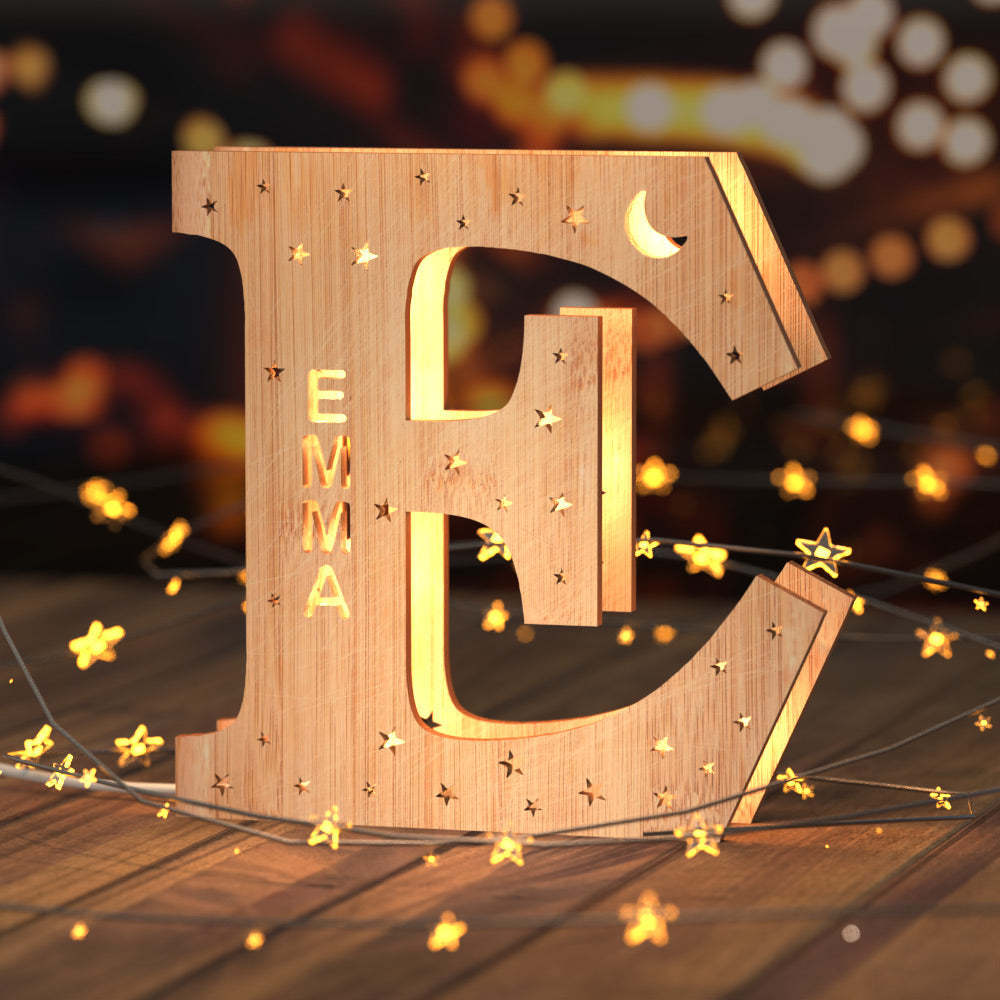 Custom Living Room Wall Decor Night Light Engraved Letter S  Household lights