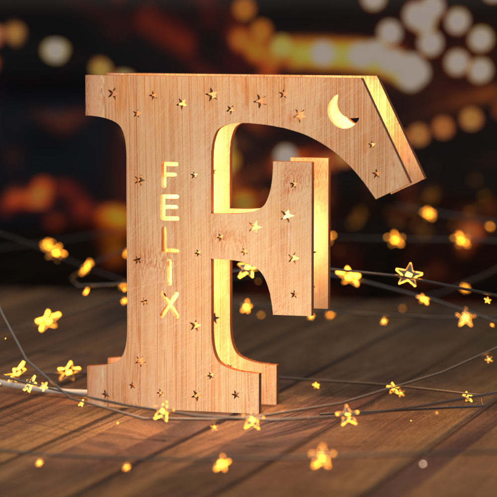 Custom Living Room Wall Decor Night Light Engraved Letter S  Household lights