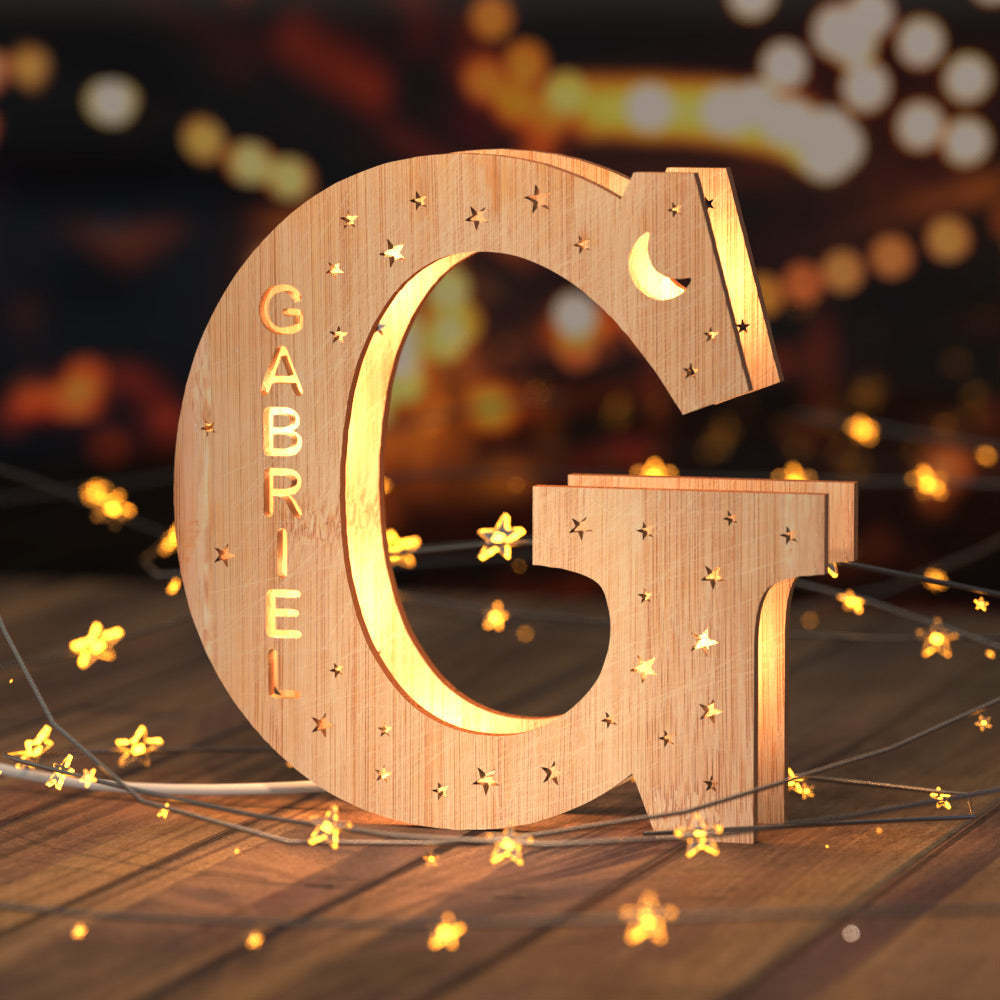 Custom Living Room Wall Decor Night Light Engraved Letter S  Household lights