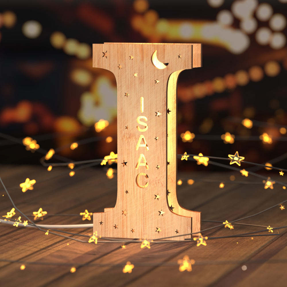 Custom Living Room Wall Decor Night Light Engraved Letter S  Household lights