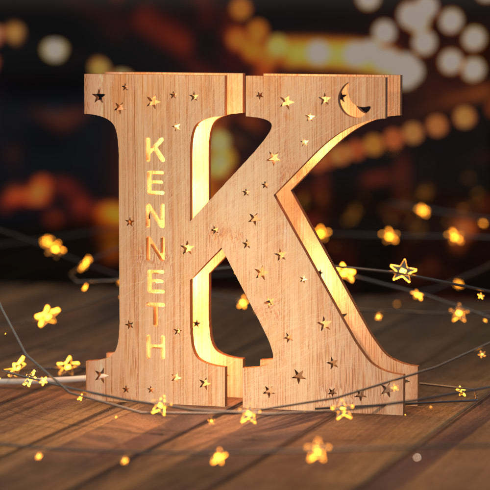 Custom Living Room Wall Decor Night Light Engraved Letter S  Household lights