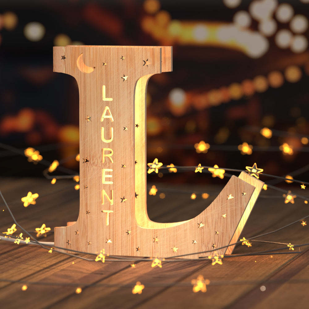 Custom Living Room Wall Decor Night Light Engraved Letter S  Household lights