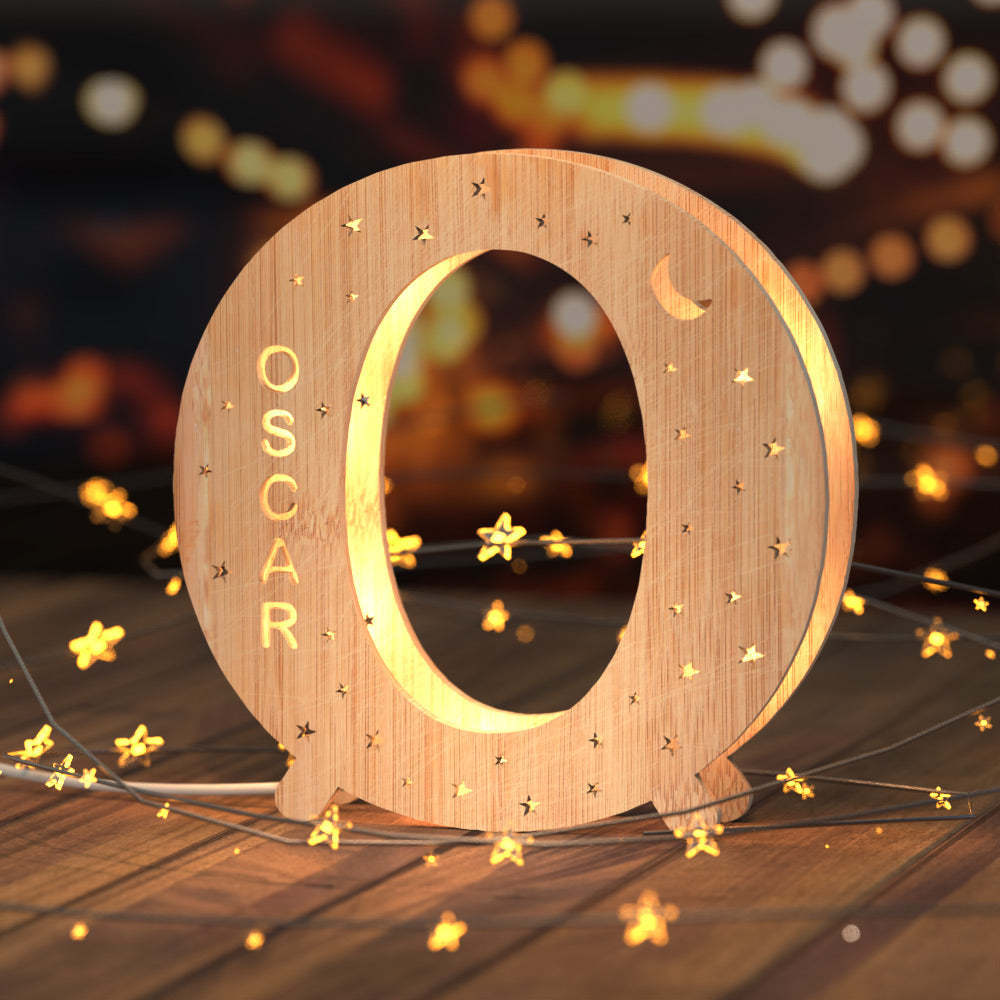 Custom Living Room Wall Decor Night Light Engraved Letter S  Household lights