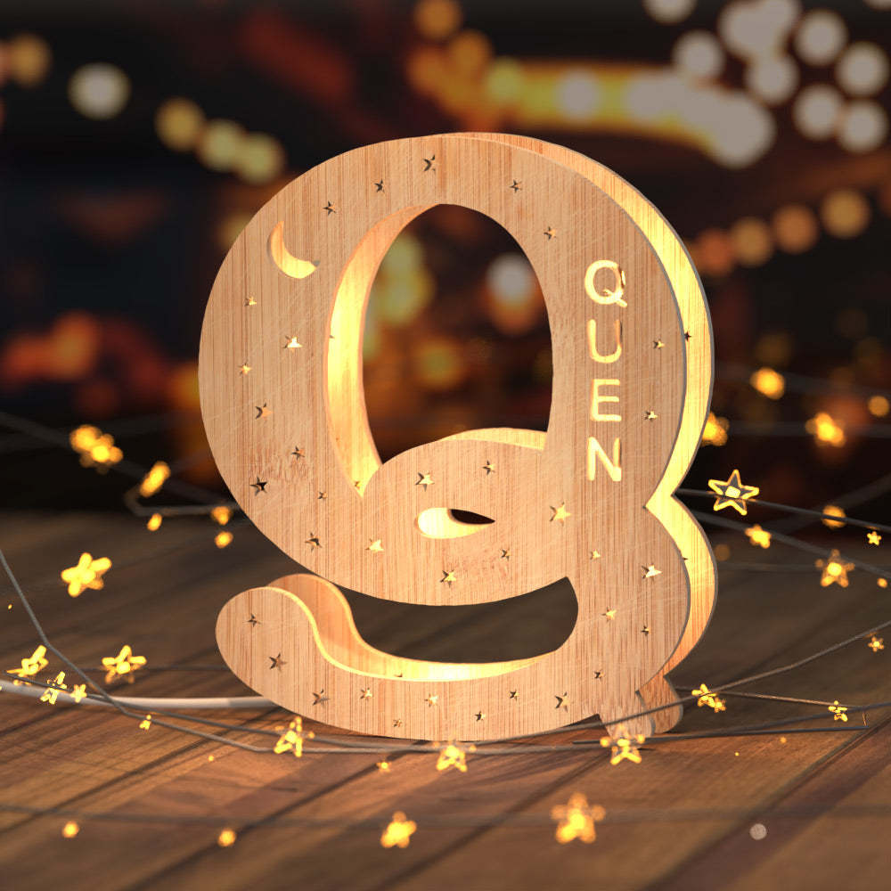 Custom Living Room Wall Decor Night Light Engraved Letter S  Household lights