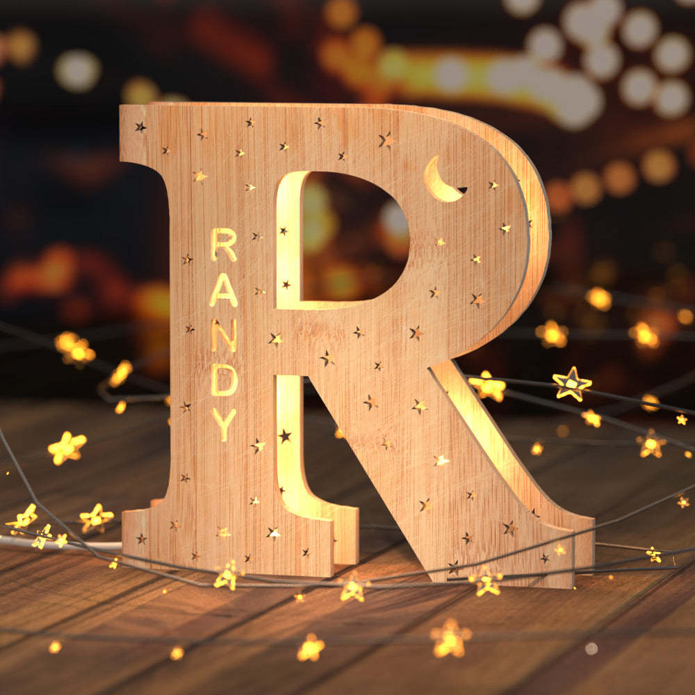 Custom Living Room Wall Decor Night Light Engraved Letter S  Household lights