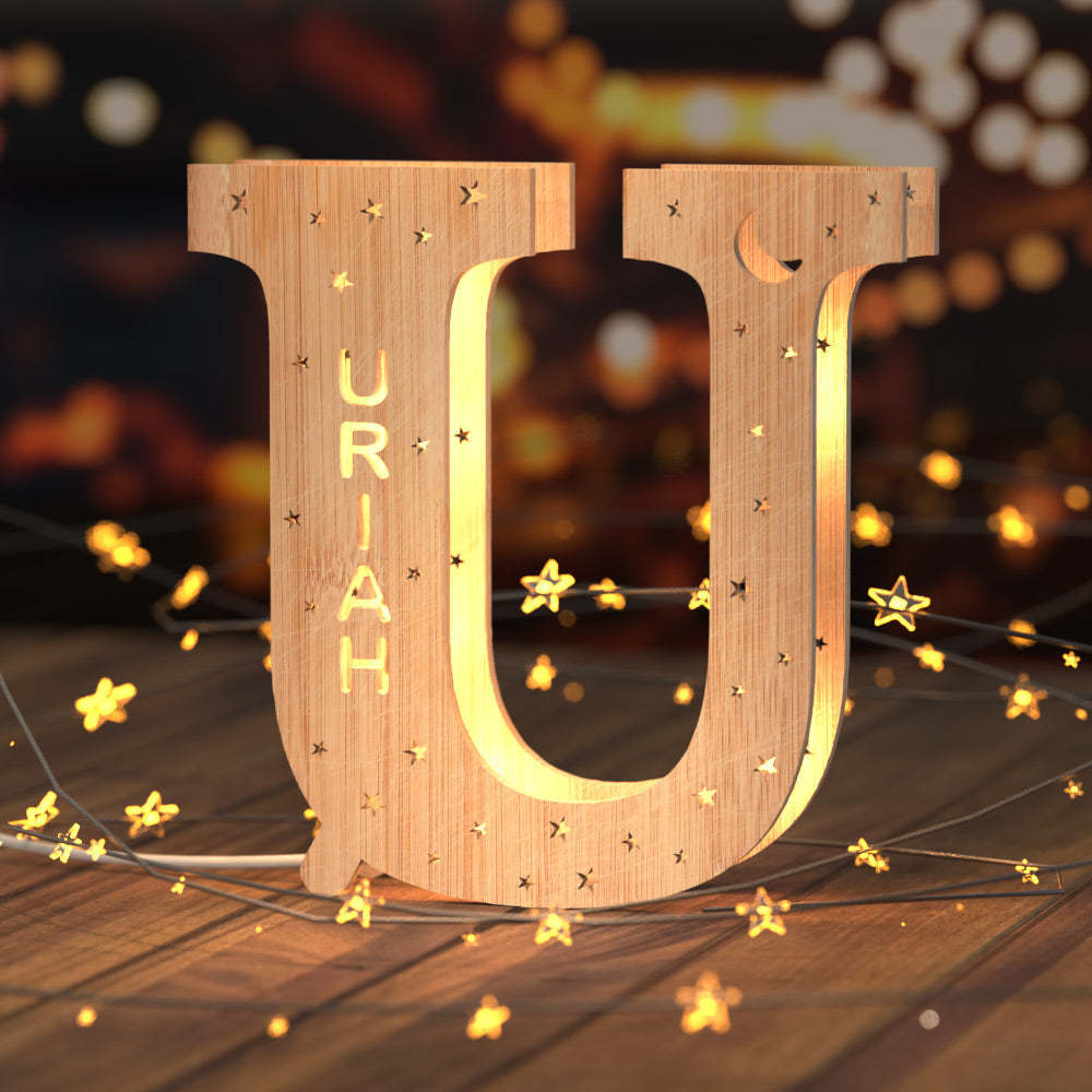 Custom Living Room Wall Decor Night Light Engraved Letter S  Household lights