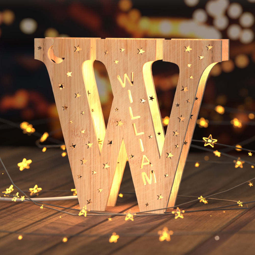 Custom Living Room Wall Decor Night Light Engraved Letter S  Household lights