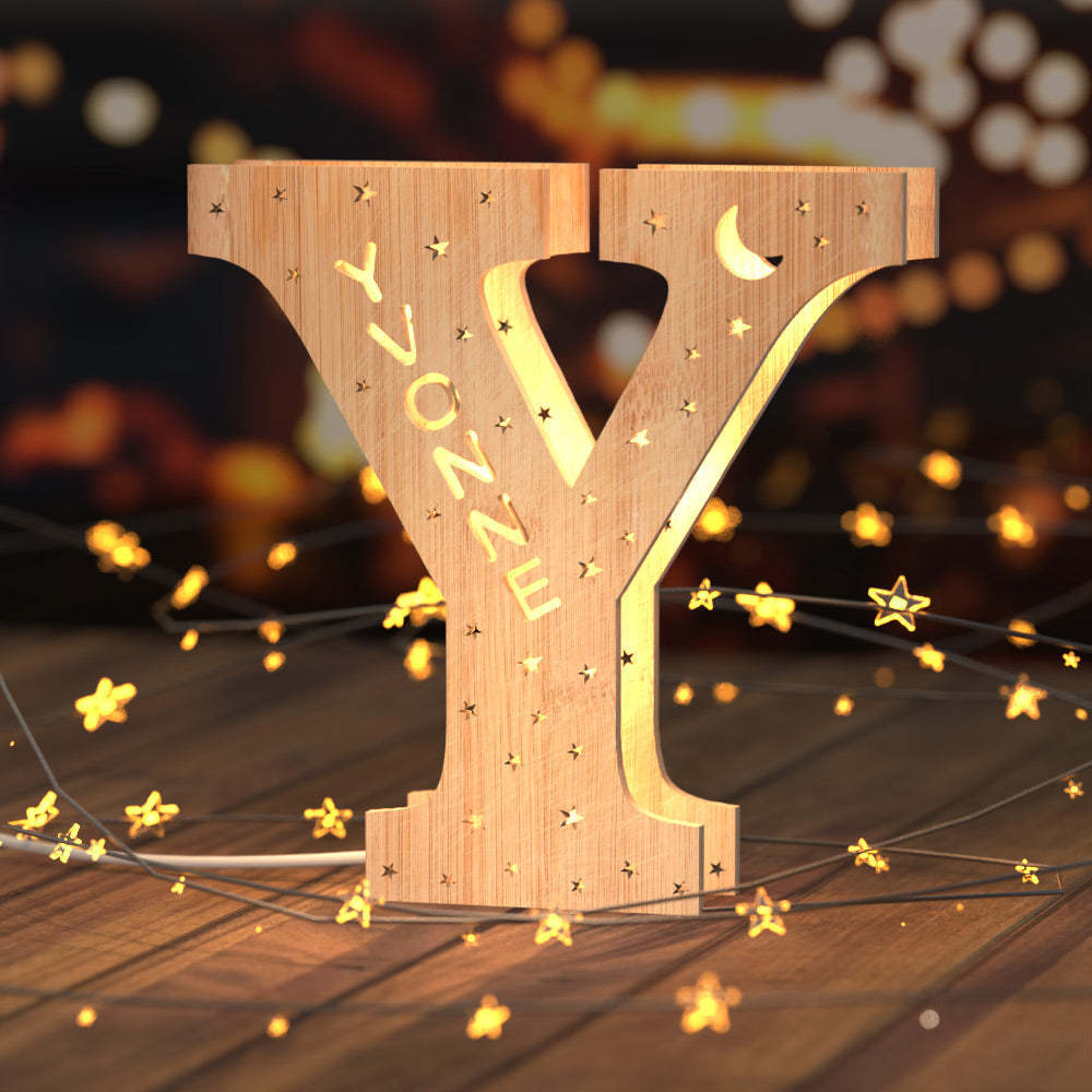 Custom Living Room Wall Decor Night Light Engraved Letter S  Household lights