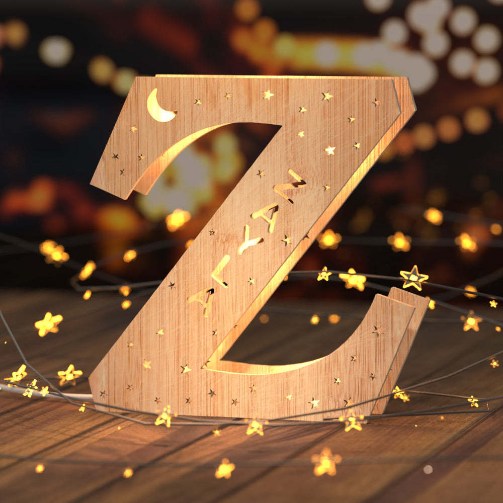 Custom Living Room Wall Decor Night Light Engraved Letter S  Household lights